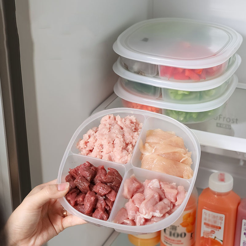 Hộp Đựng Trái Cây Rau Củ Quả 4 Ngăn Chống Mài Mòn Dễ Lau Chùi Cho Nhà Bếp