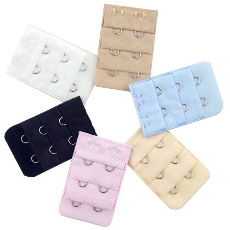 Móc nối dây áo ngực 2 móc, 3 móc, khoá nới rộng áo ngực không bị chật màu đen da trắng