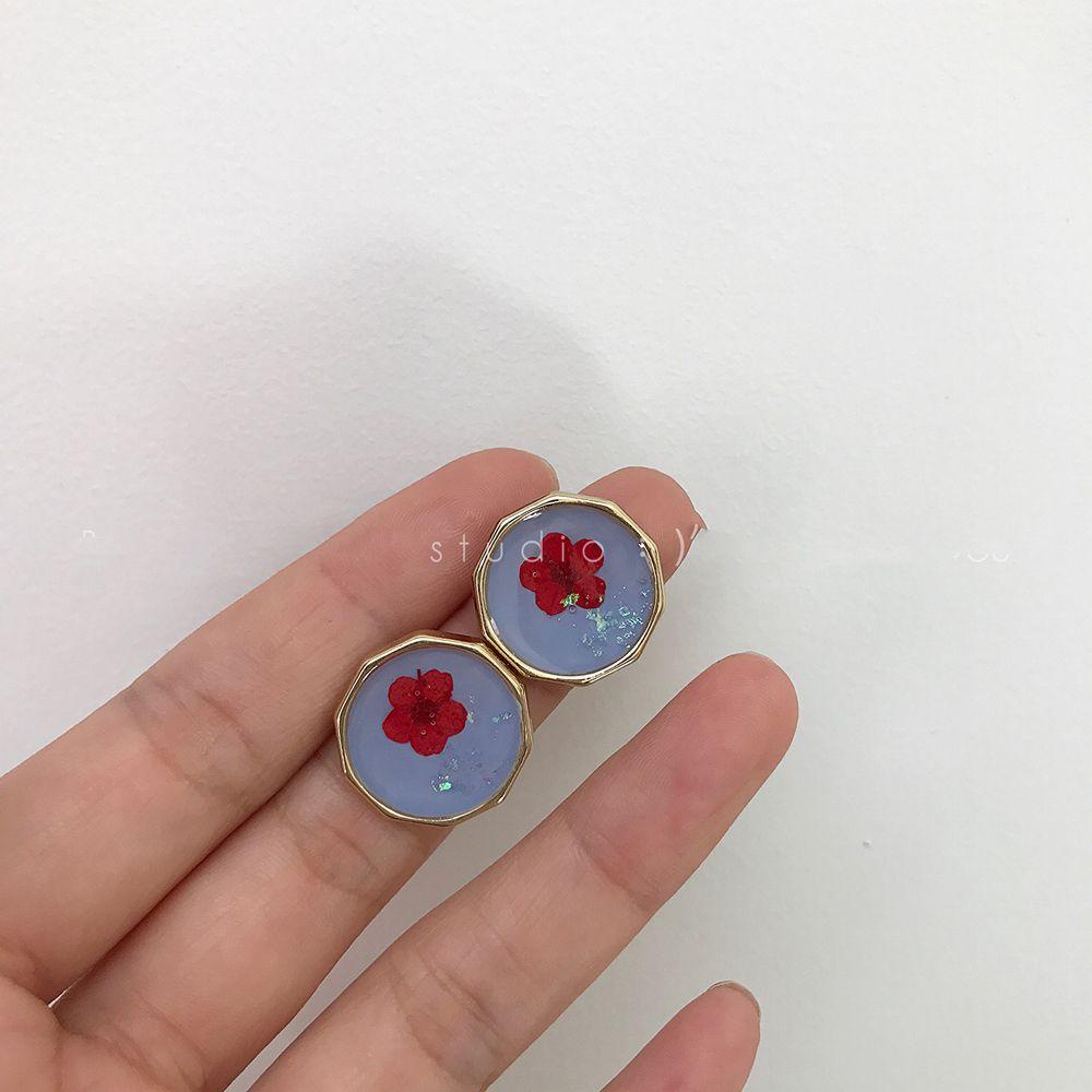 Vanes1 Bông Tai Hoa Khô Ngọt Ngào Sang Trọng|Bông Tai Thời Trang Retro Pháp Xinh Xắn Dành Cho Nữ