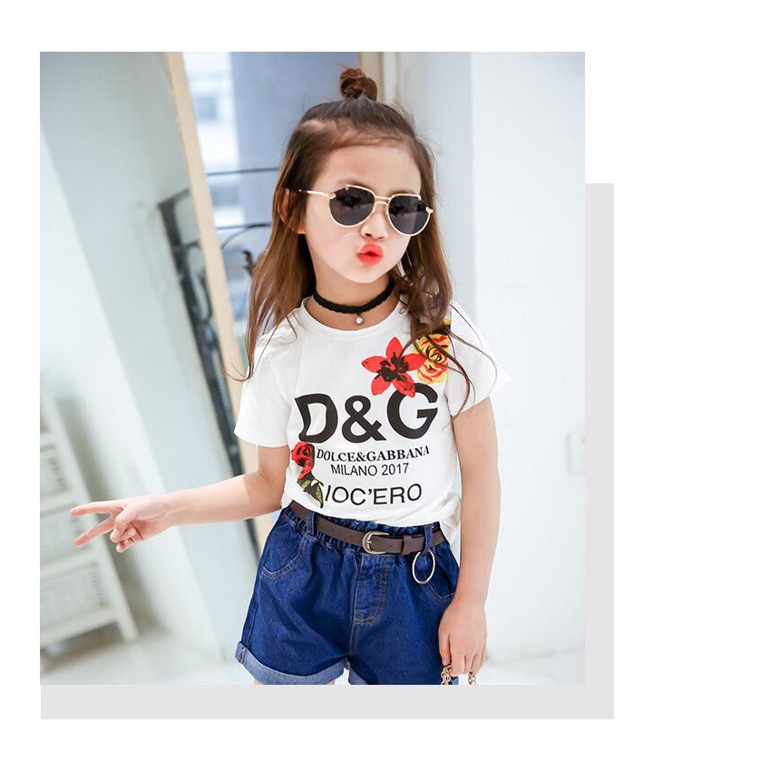 (xả) (thanh lý) Áo phông bé gái DG (Sz: 90-130)