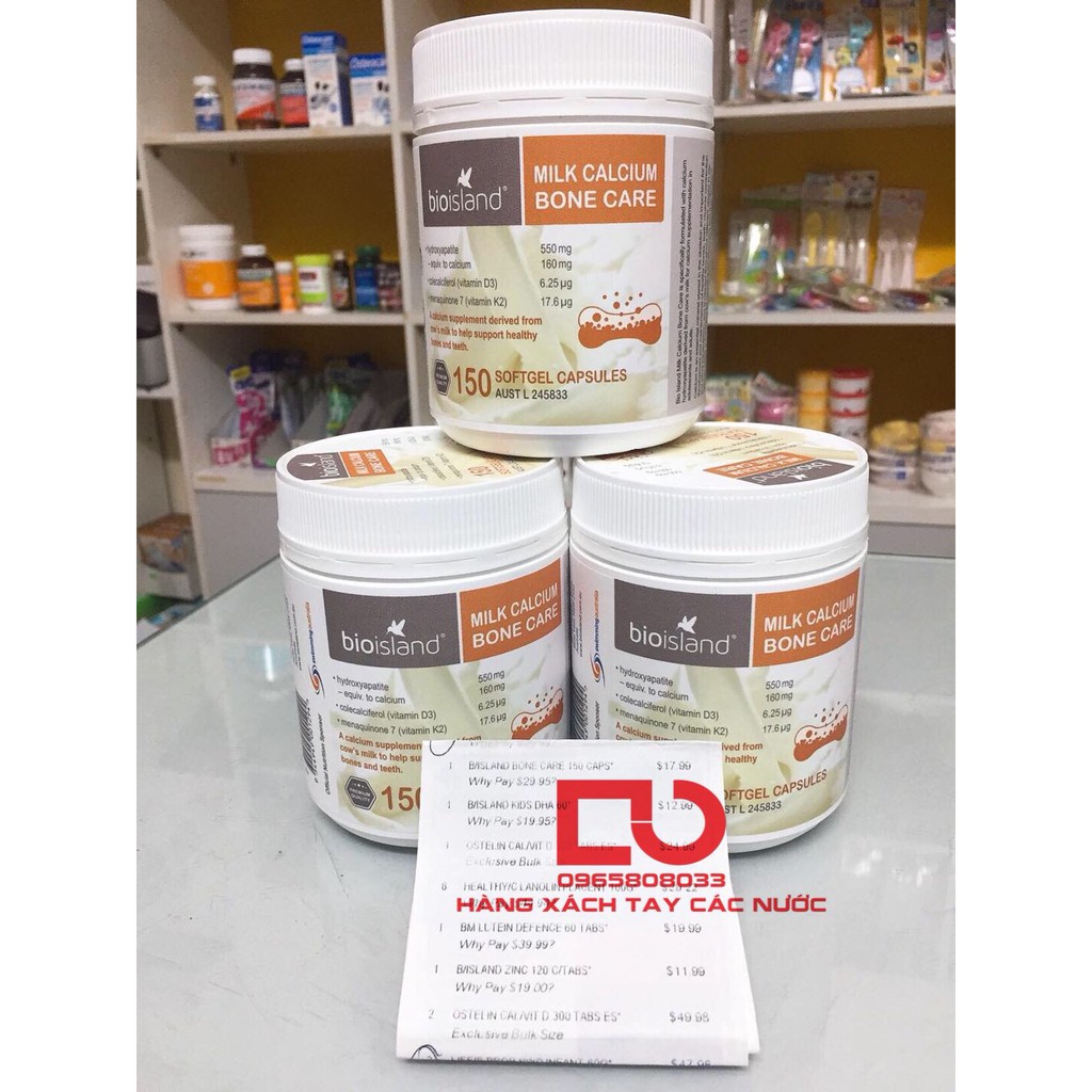 Viên uống Canxi Sữa Bio island  cho người lớn 150 viên | Thế Giới Skin Care