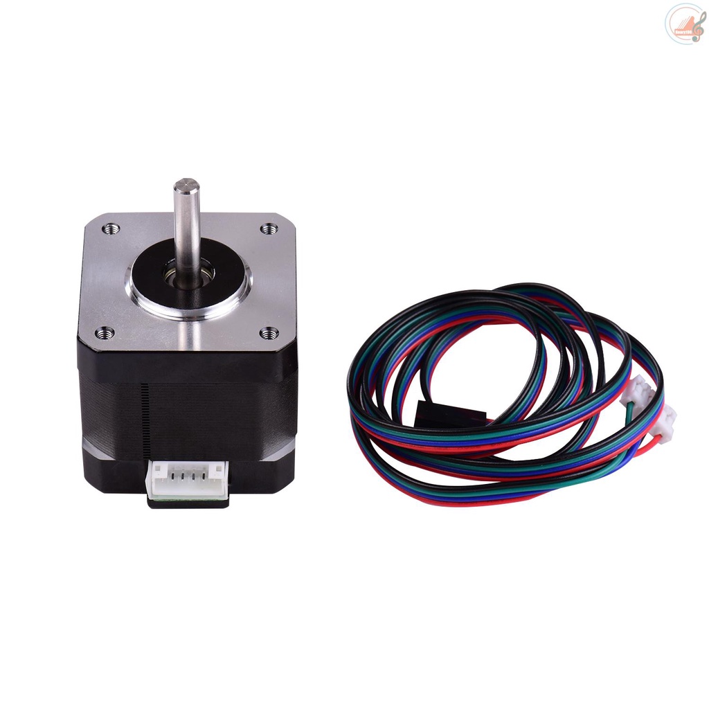 Aibecy 42 Stepper Motor 2 Phase 0.9 Degree Step Angle Low Noise 17HS4401S Stepping Motor with 1m Cable for CNC 3D Printer