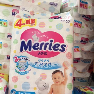 Bỉm dán Merries size L 54+4