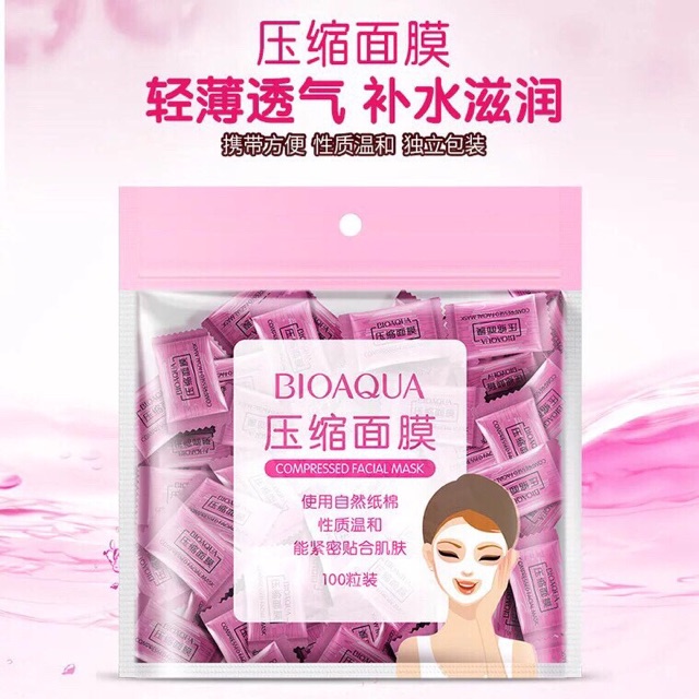 Mặt Nạ Nén Bioaqua 100 Viên