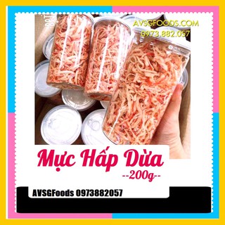 🐙 200g KHÔ MỰC XÉ SỢI hấp nước dừa nhà làm