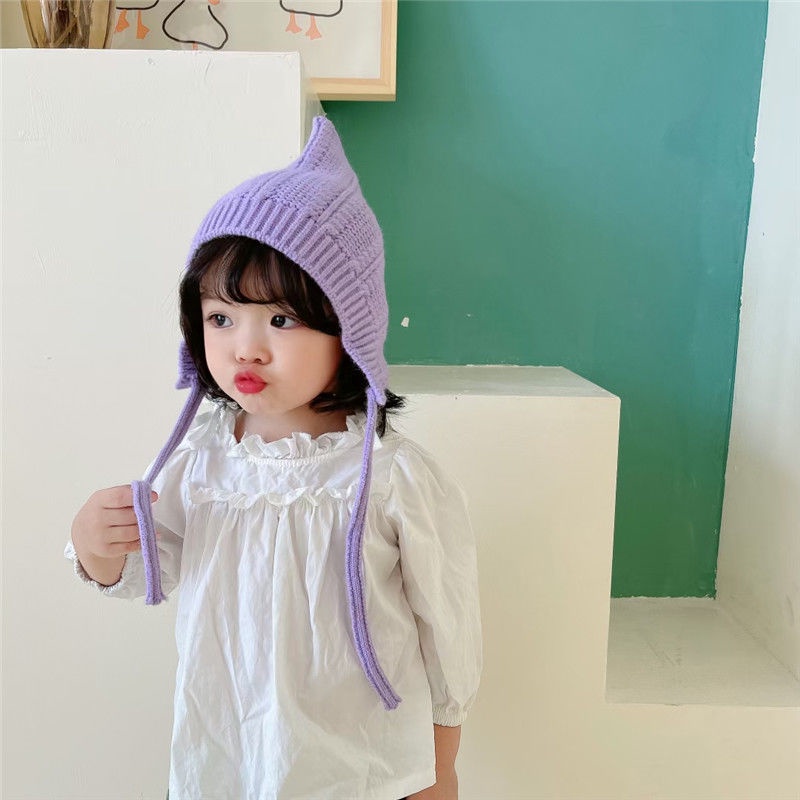 Mũ Dệt Kim Bảo Vệ Tai Kiểu Hàn Quốc Dễ Thương Cho Bé