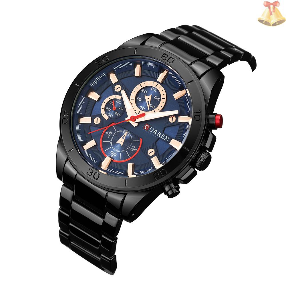 ONE CURREN 2017 Fashion Luminous Stainless Steel Men Watch Quartz Water-Proof Man Business Wristwatch Chrono Masculino Relogio