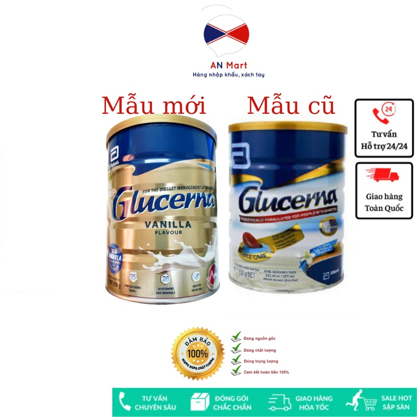 Sữa Glucerna 850g Nhập Khẩu Úc Sữa Tiểu Đường Hoặc Cho Người Tiền Tiểu Đường Date Xa bay Air Anmart