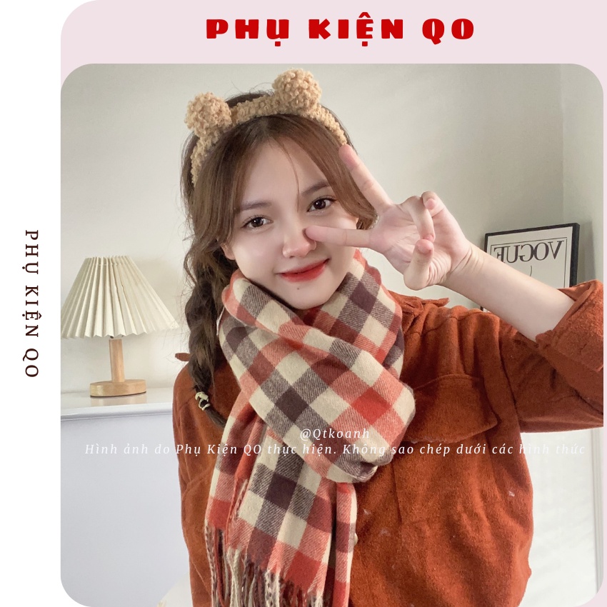 Khăn quàng cổ nữ Cashmere phong cách Hàn Quốc K17