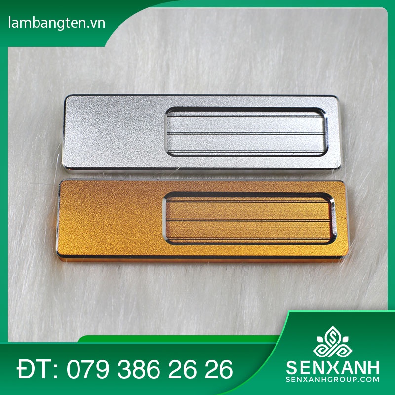 Combo 10 cái phôi làm bảng tên nhân viên, Phôi sản xuất thẻ tên nhân viên. Kích thước 2.2x7 cm