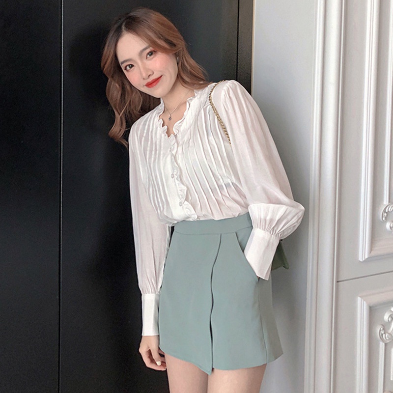 Áo sơ mi kiểu nữ công sở tiểu thư bánh bèo HA01