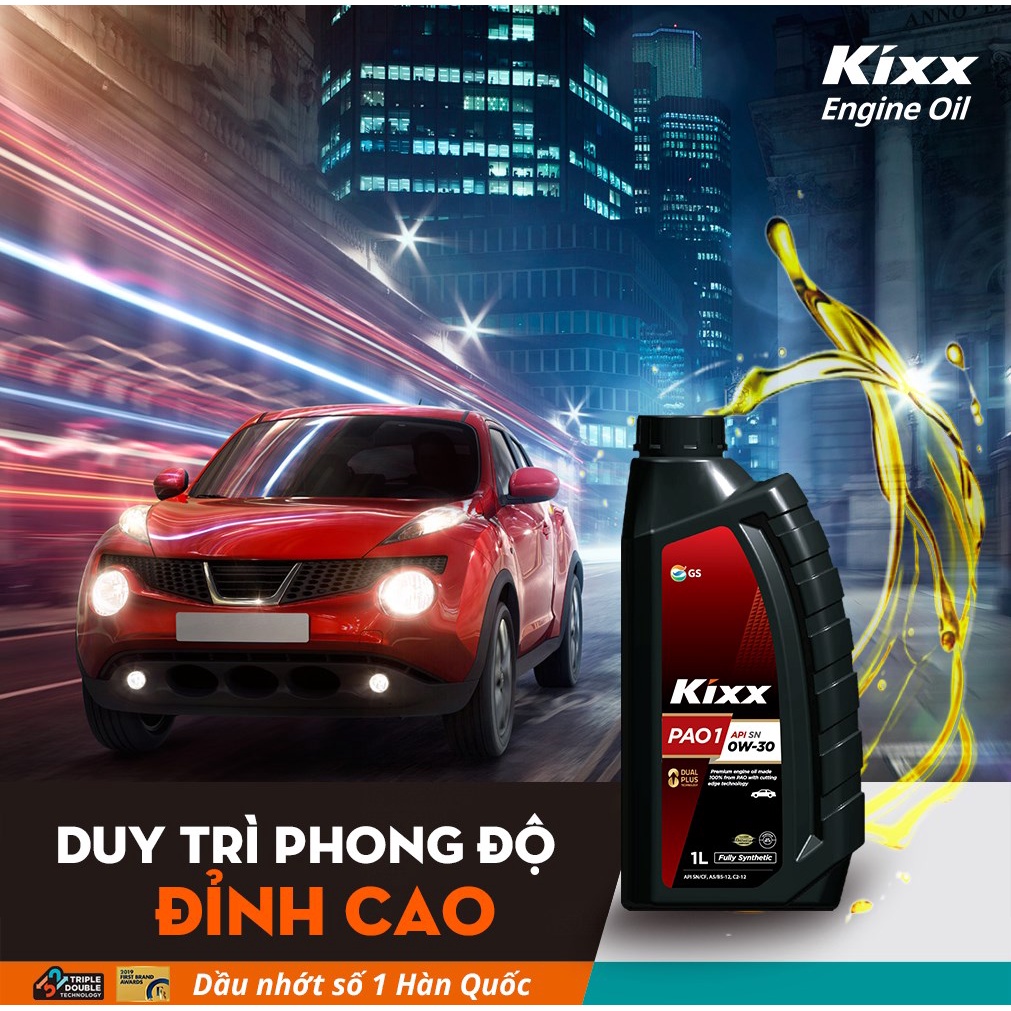 [ Best Seller ] Dầu Nhớt Cao Cấp KIXX PAO1 0W-30 / 0W-40 | 4 Lít | HIBUCENTER