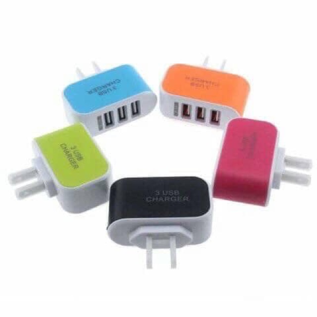 Củ sạc 3 cổng usb tiện lợi