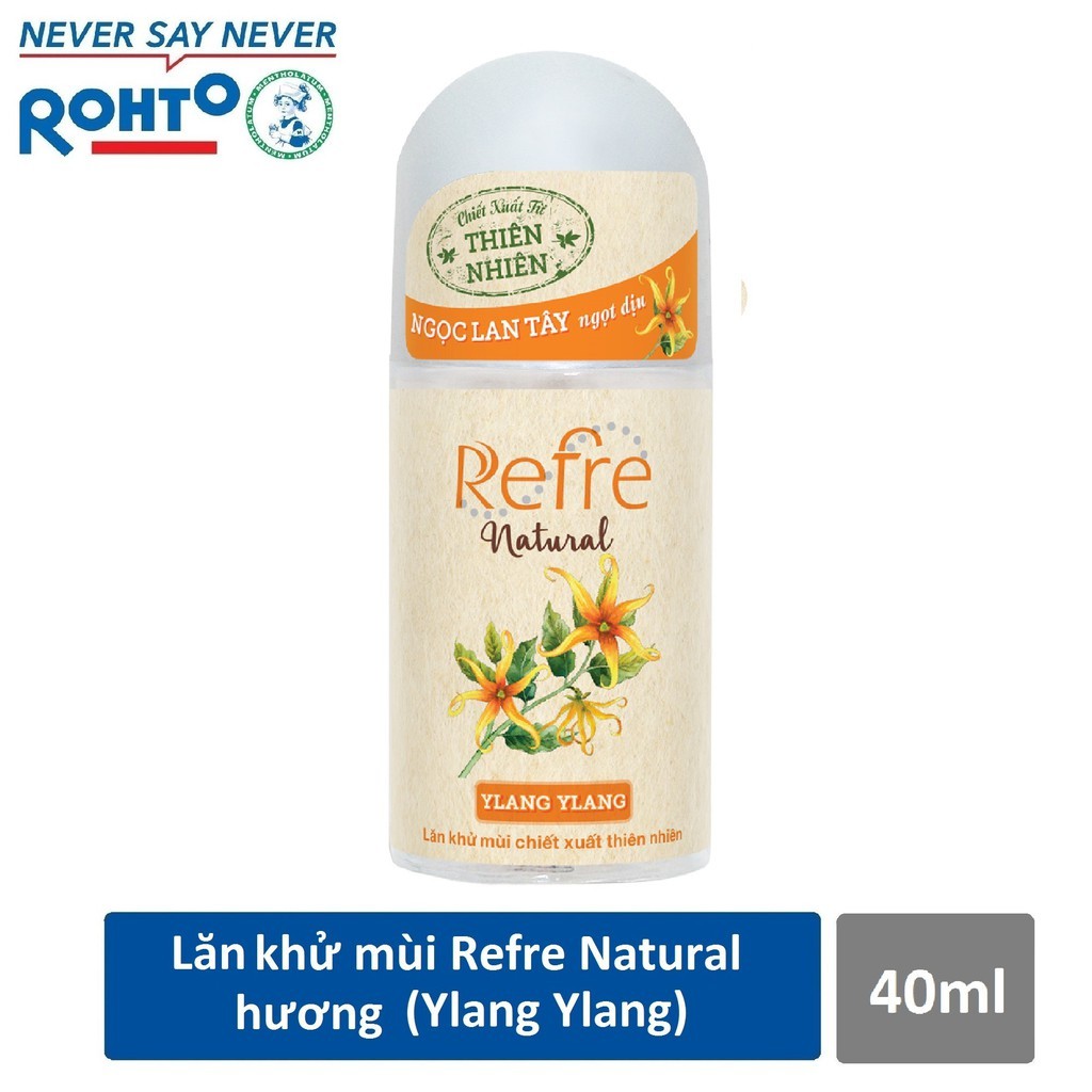 (Hsd 2023) Lăn khử mùi Refre Natural chiết xuất từ thiên nhiên 40ml | BigBuy360 - bigbuy360.vn