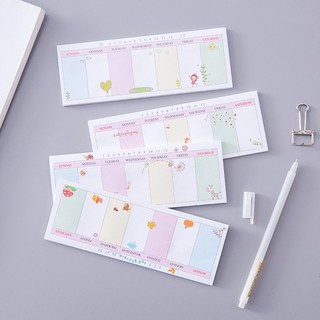 Tập giấy notes, ghi chú thời khóa biểu theo ngày, dùng để trang trí sổ. OD002