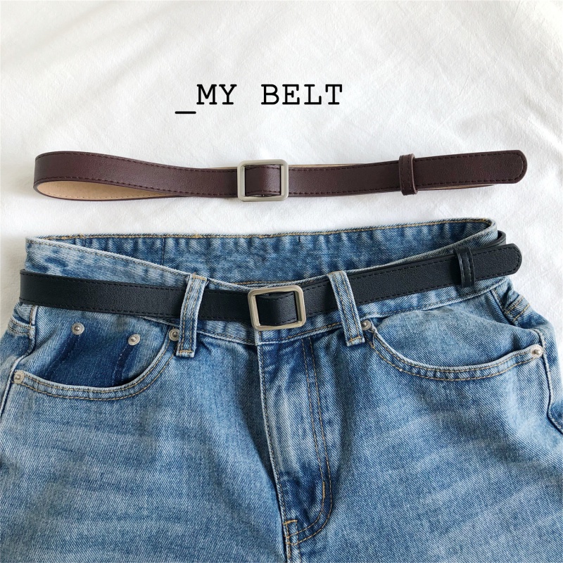 Thắt Lưng Khóa Vuông Phong Cách Hàn Quốc Thời Trang Đơn Giản 19614