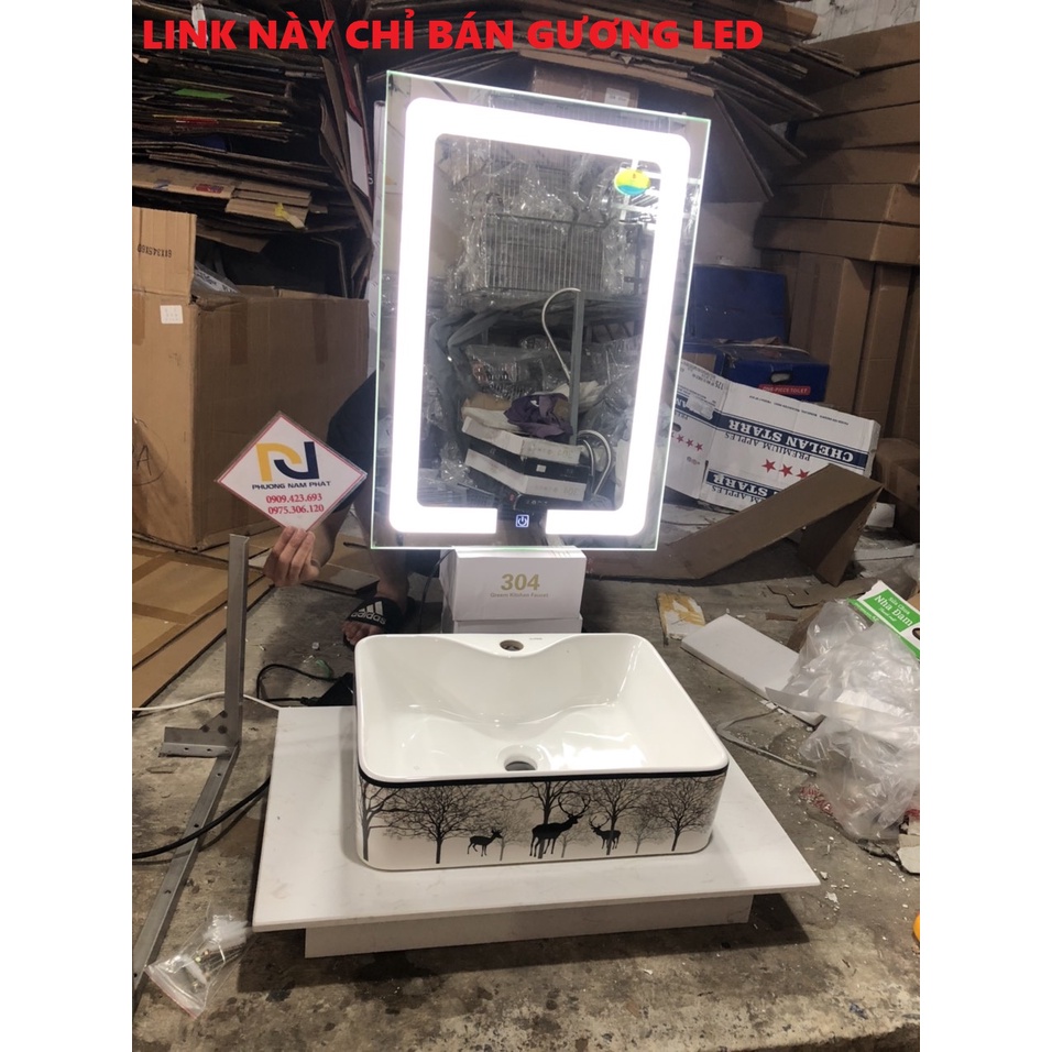 [ GIÁ SỈ] Gương Led CẢM ỨNG TẮT MỞ gương led nhà tắm thông minh ZC1 kích thước 50x70cm