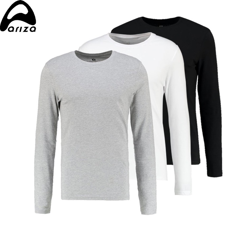 Bộ 3 Áo thun dài tay thu đông Ariza co giãn 4 chiều