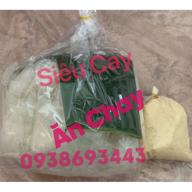 1kg Bánh tráng rìa phơi sương + 200g muối tỏi bột siêu CAY siêu ngon