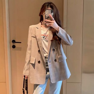 Áo Vest Blazer Nữ Sọc Caro Oversized
