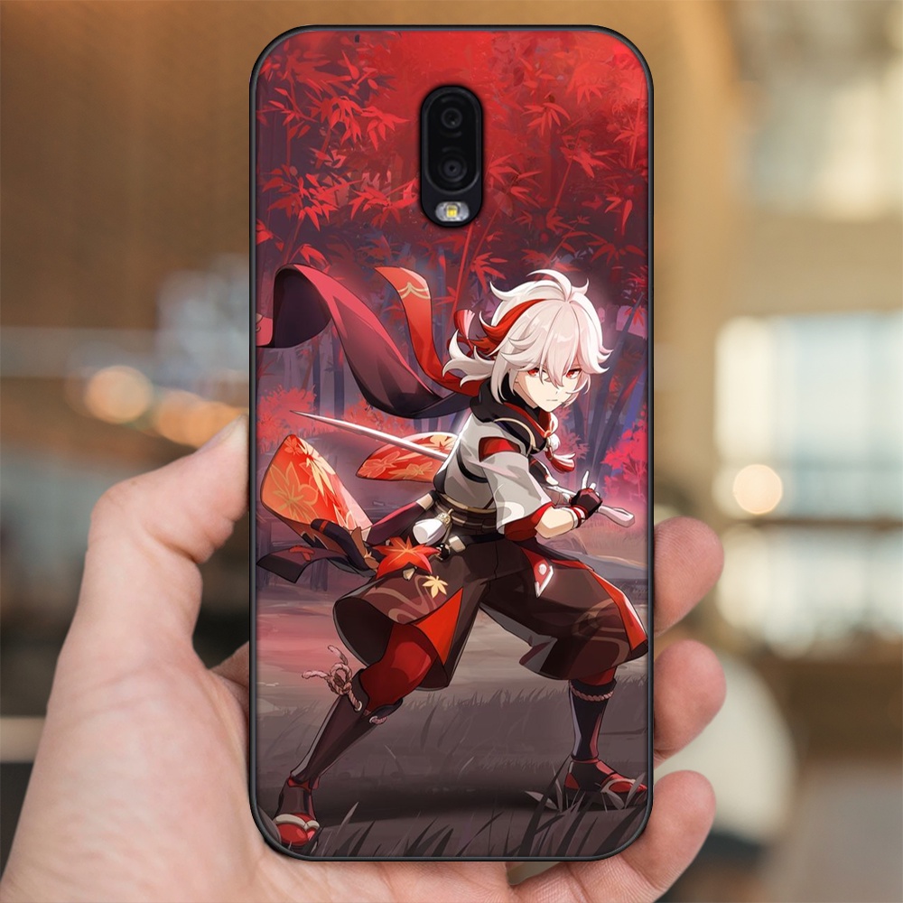 Ốp lưng Samsung J7 Plus viền đen in hình Kazuha Genshin Impact