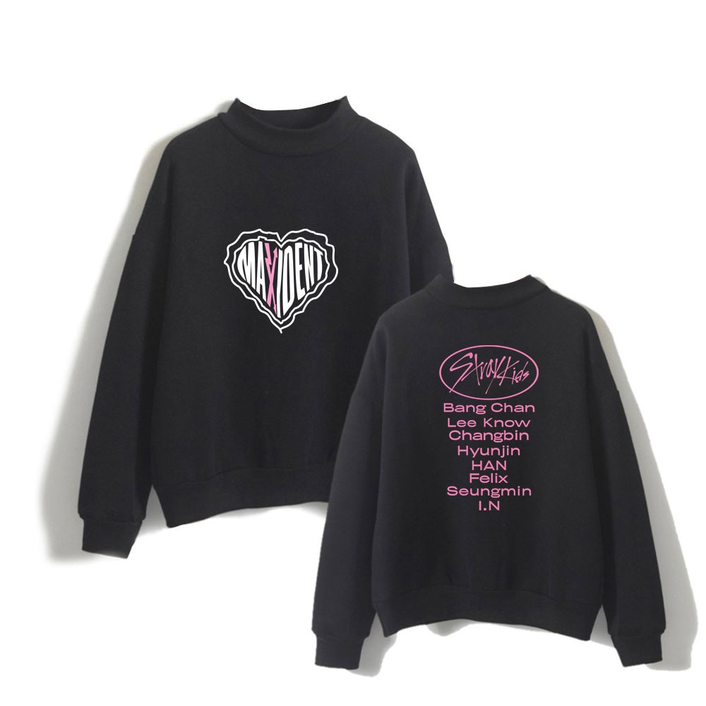 Áo Nhóm nhạc Stray Kids  SKZ Maxident Áo Rùa Cổ Trái Tim