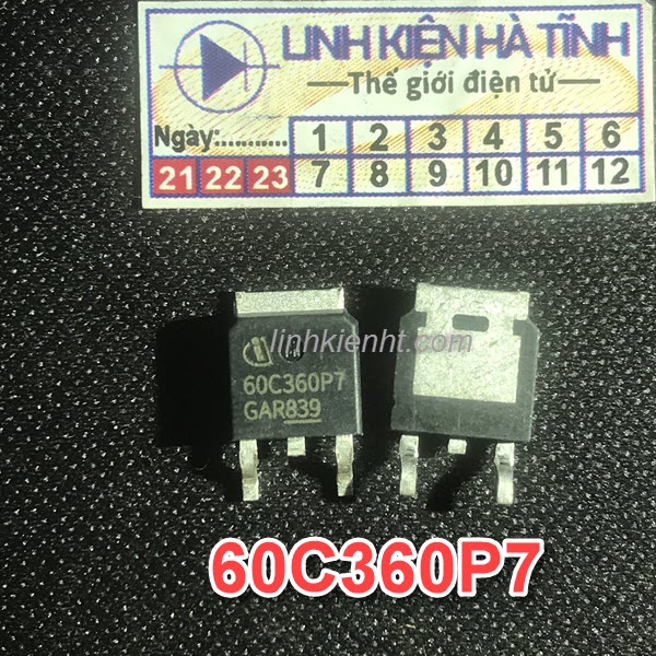 Túi 3 con mosfet 60C360P7 60C360 mới