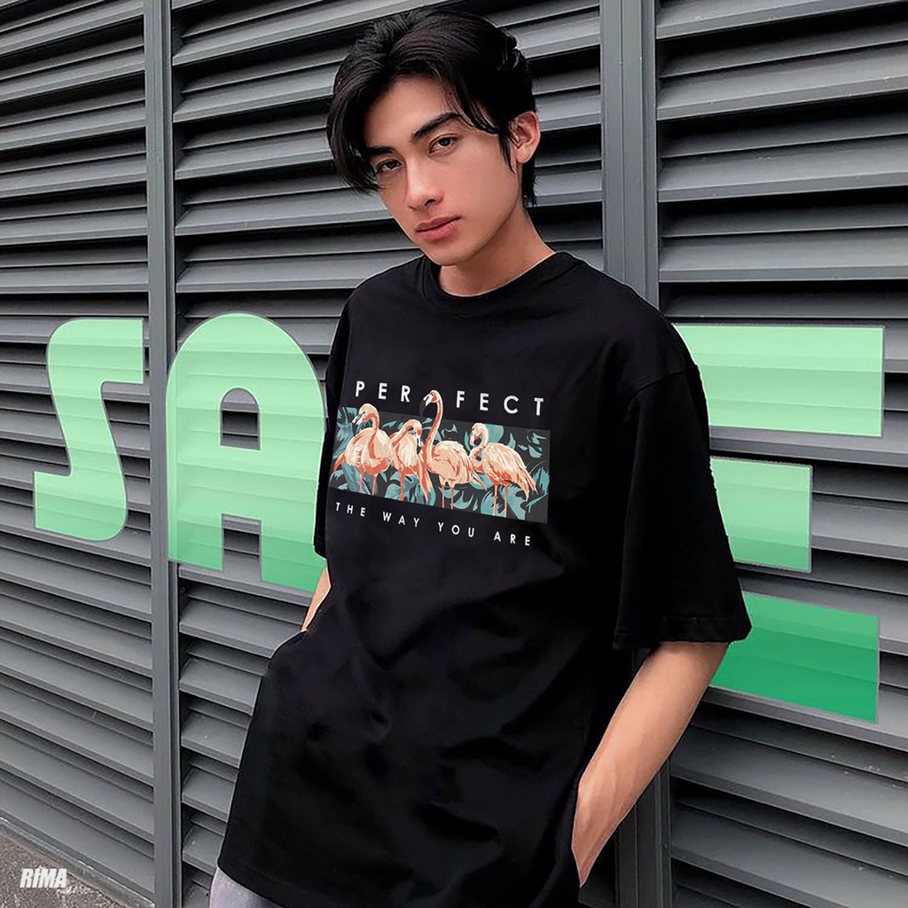 Áo Thun Tay Lở PERFECT Phông Rộng Nam Nữ Unisex Cotton Cao Cấp Đẹp Ngắn Freesize Hình Trắng Đen Xanh Navy Họa Tiết RIMA