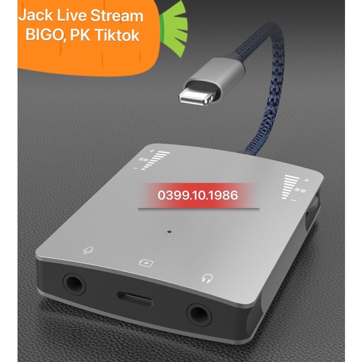 Bộ chuyển đổi Live Stream BIGO 3 trong 1 cho IP, Ipad Pro và các điện thoại android hàng cao cấp