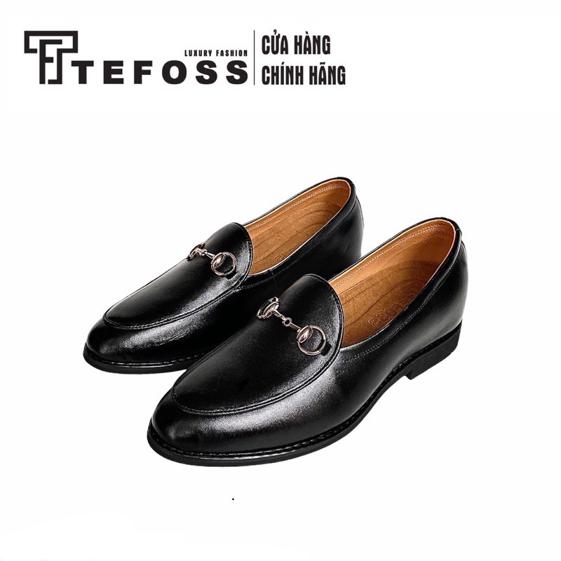 Giày nam da bò tăng cao 5cm Loafer/Moca TEFOSS HT511TC size 38-43 sang trọng và thời trang