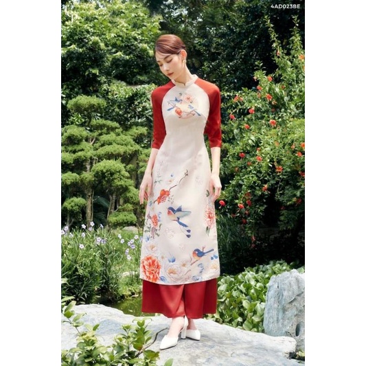😍Áo dài nhung cao cấp đẹp sang chảnh mềm mại co giãn tốt ( HÀNG THIẾT KẾ) cảm kết ảnh thật 100%