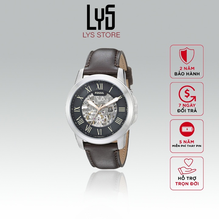 Đồng hồ nam FOSSIL Grant Automatic Black Skeleton Dial Men's Watch ME3100