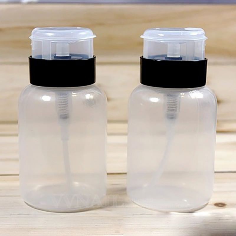 Bình bơm rỗng 210ml dùng để đựng chất tẩy sơn móng tay tiện dụng