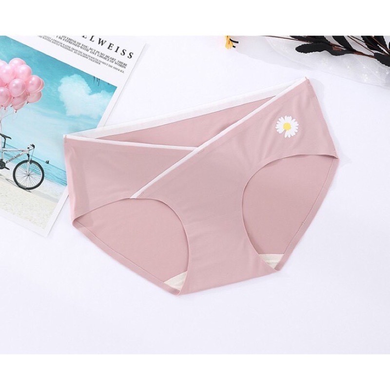 Quần lót bầu cạp chéo hoa cúc kháng khuẩn