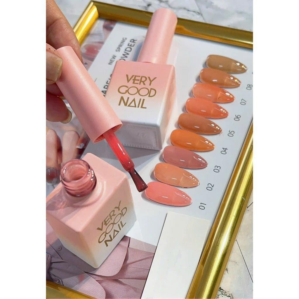 Set Sơn Thạch Very Good Nail 9 màu tặng bảng màu siêu đẹp