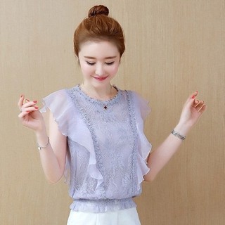 Hàng nhập : áo ren hoa bo lai, phối voan thời trang – ak 196