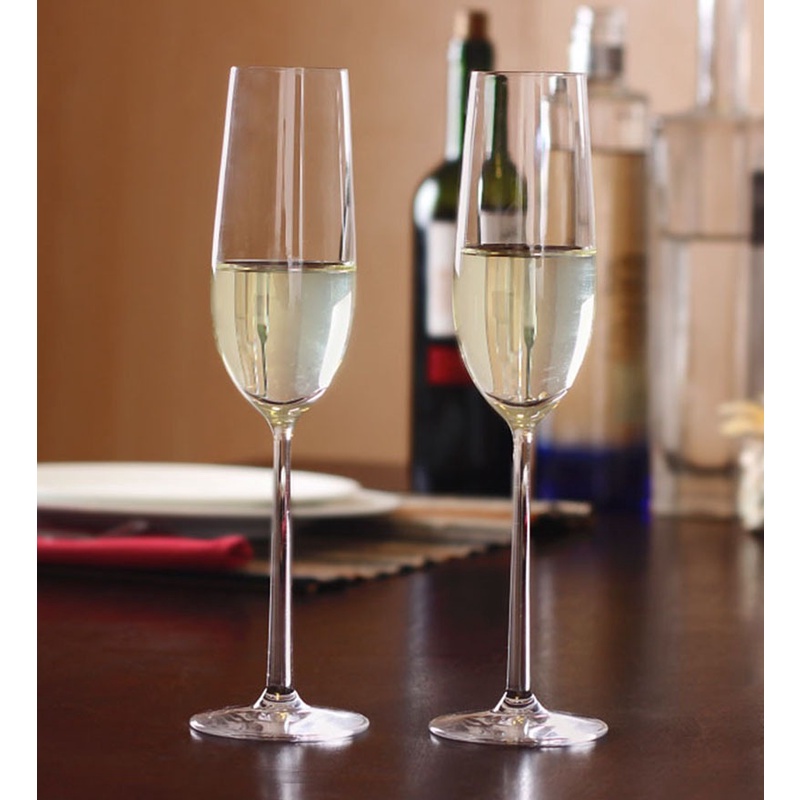 Bộ 6 Ly Uống Rượu Vang Sâm Panh Pha Lê Cao Cấp Lucaris Champagne 250ml Nhập Khẩu Chính Hãng Độ Bền Cao Shanghai S03CP09