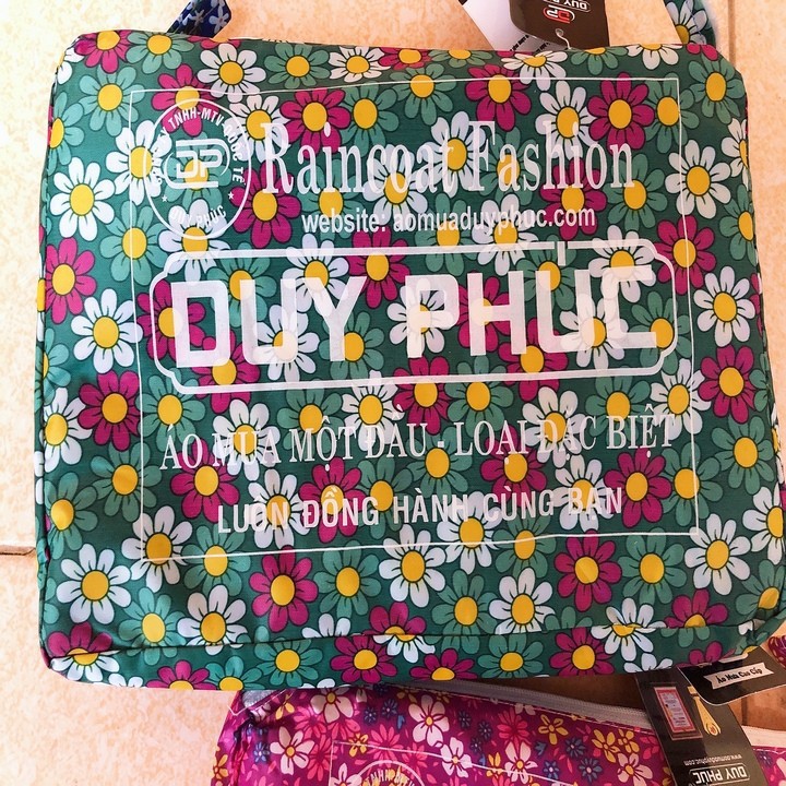 Áo Mưa Choàng Vải Hoa