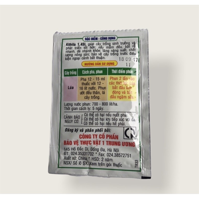 Thuốc Điều Hoà Sinh Trưởng : kithita 1.4SL