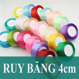 Lốc 5 cuộn Ruy băng vải 4cm | chọn màu