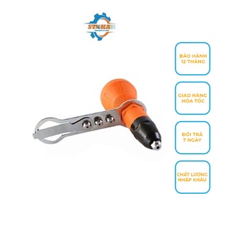 Đầu rút đinh tán rive gắn máy khoan kapusi nhật bản, đầu chuyển đổi máy khoan thành máy rút rive