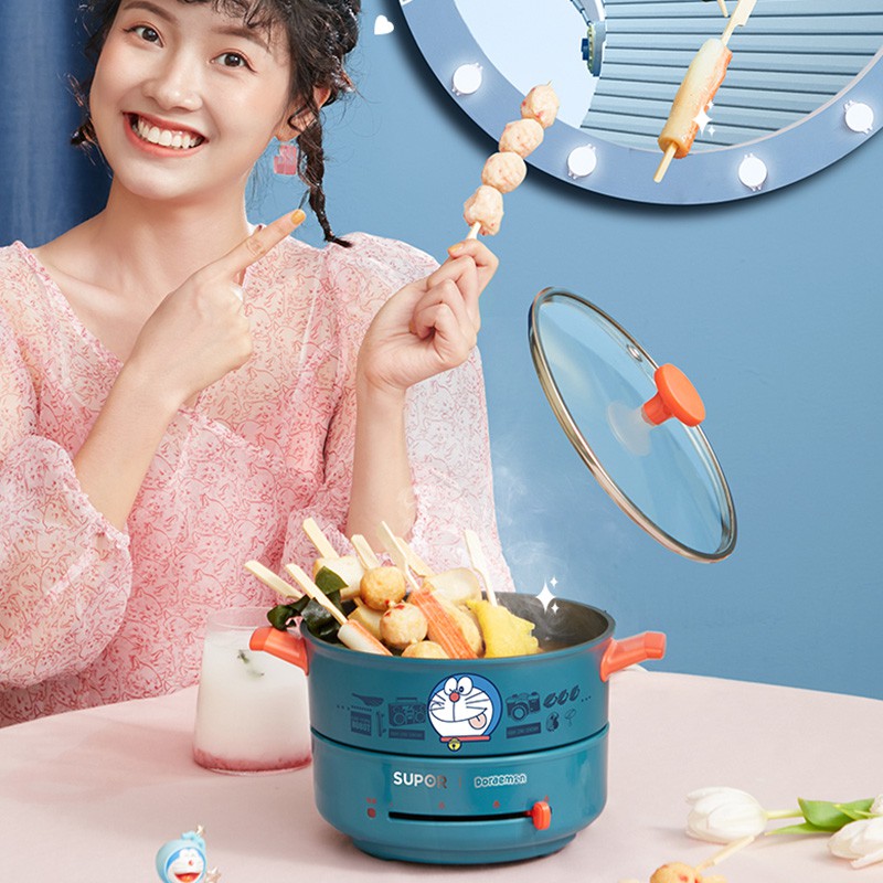 ○✚❁Nồi lẩu điện Supor 820P loại nhỏ đa năng dùng cho gia đình công suất sinh viên nội trú