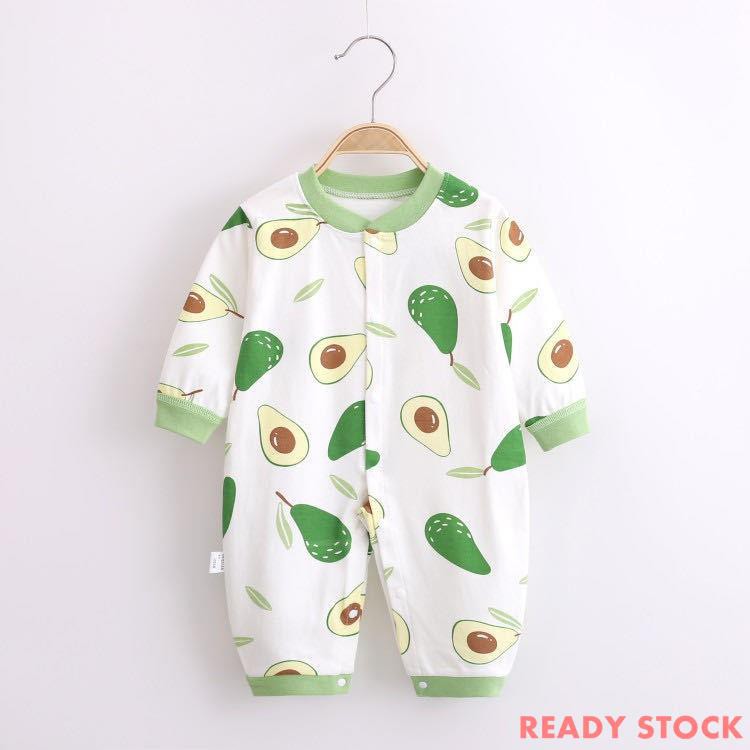 Áo liền quần Tay Dài Chất Cotton Cho Trẻ Sơ Sinh 0-12 Tháng Tuổi