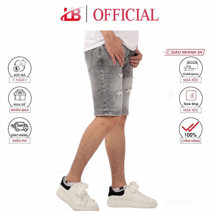 Quần Short Jean Nam Lb  Chất Jean Cotton Co Giãn Tốt,phom Body, Trẻ Trung, Cá Tính Shbbs4-5060