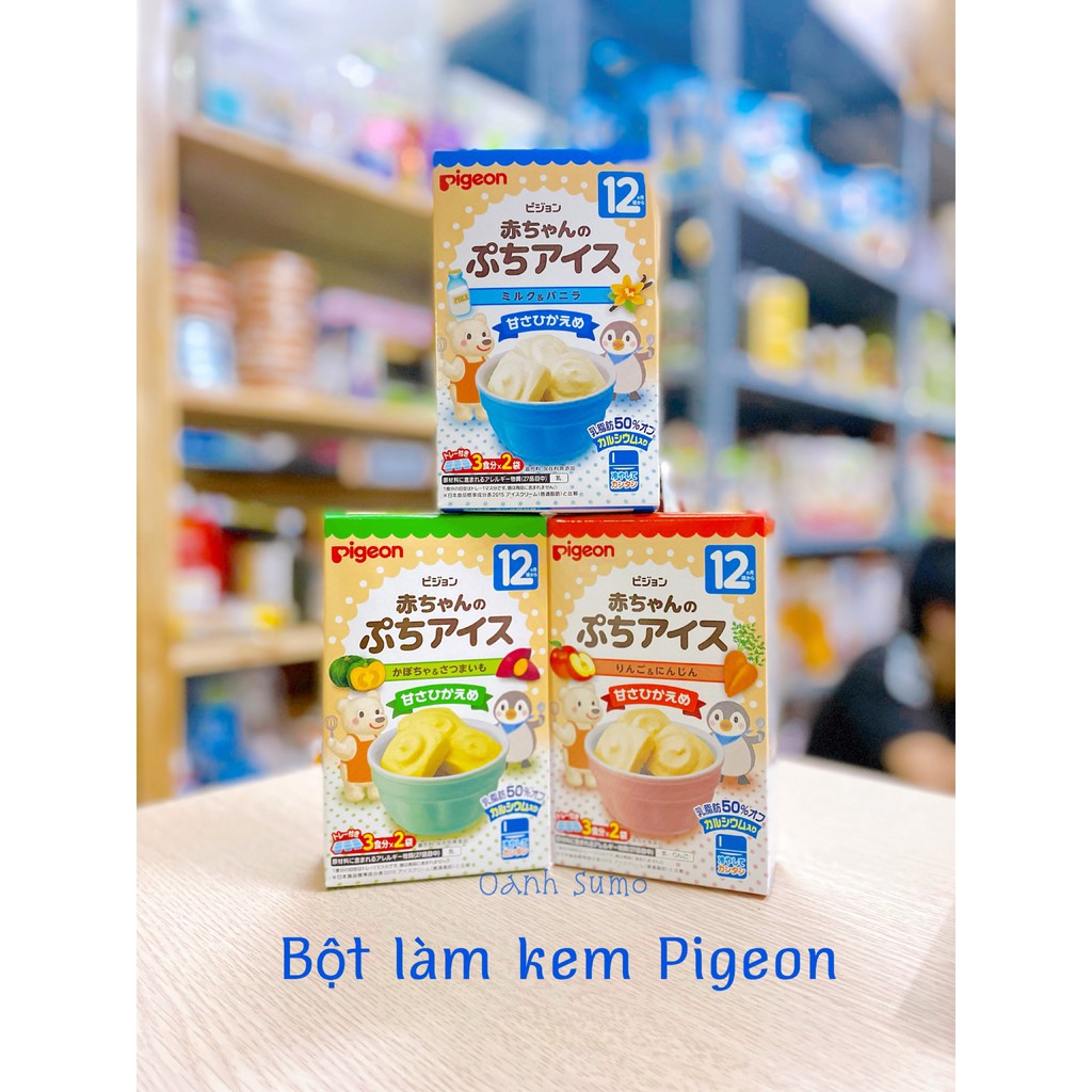 Bột làm kem Pigeon cho bé 12m+ date T10/2021