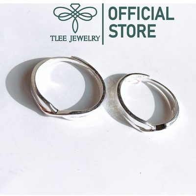 Nhẫn đôi bạc Tlee mẫu Twisted trơn dáng freesize TLEE JEWELRY ND0106