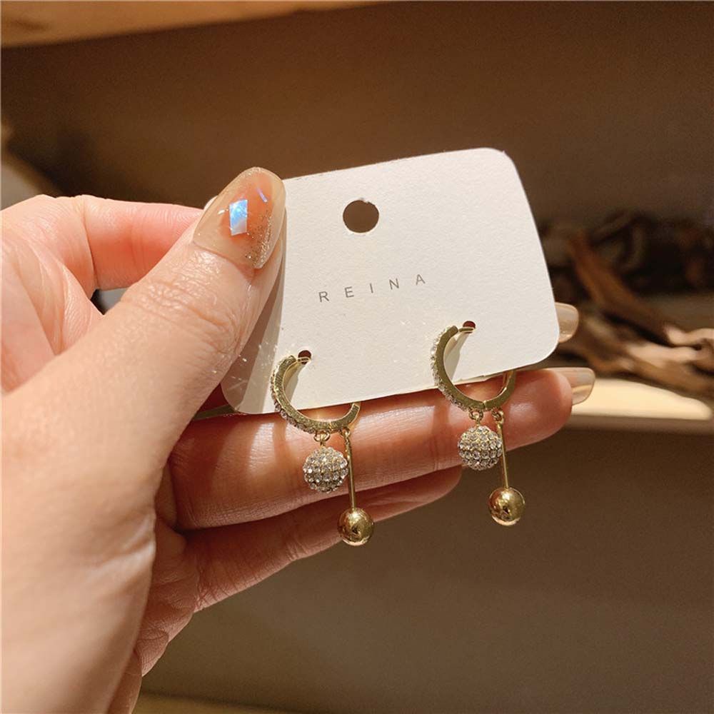 Bông tai hình tròn bằng hợp kim nhiều màu phong cách Hàn Quốc thời trang cho nữ