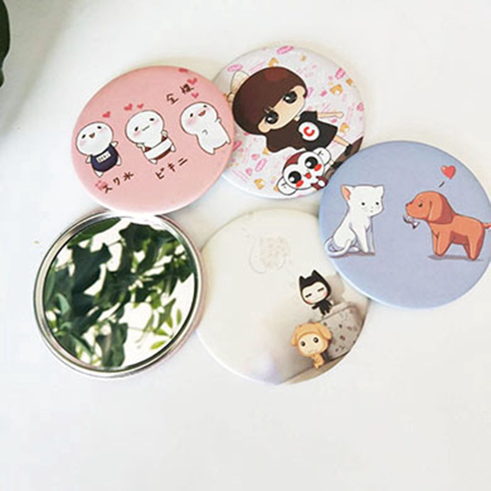 1 Gương Trang Điểm Mini Kiểu Dáng Hoạt Hình Dễ Thương