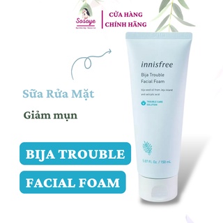 [ Date 2023] Sữa Rửa Mặt Dành Cho Da Mụn Innisfree Bija Trouble Facial Foam 150ml