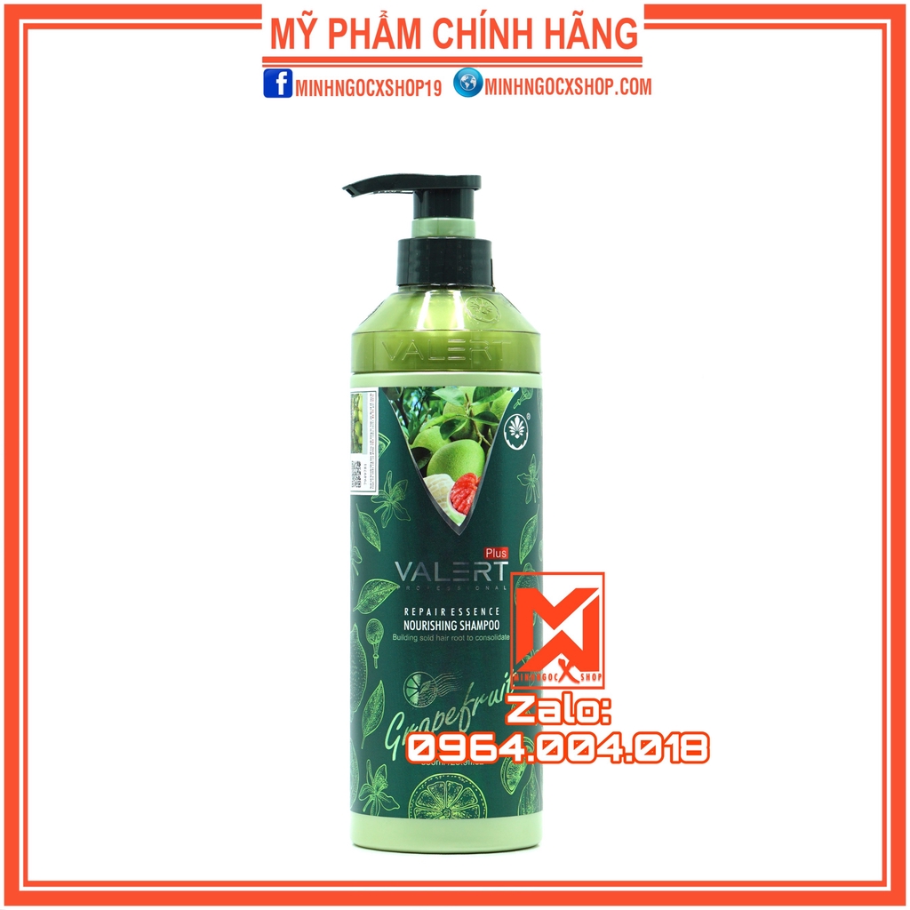 Dầu gội bưởi VALERT GRAPEFRUIT PLUS chống rụng kích mọc tóc phục hồi hư tổn 850ml chính hãng